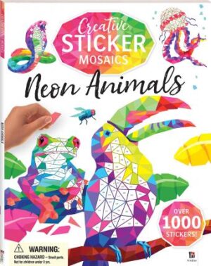 CREATIVE STICKER MOSAICS: NEON ANIMALS 9781488941450